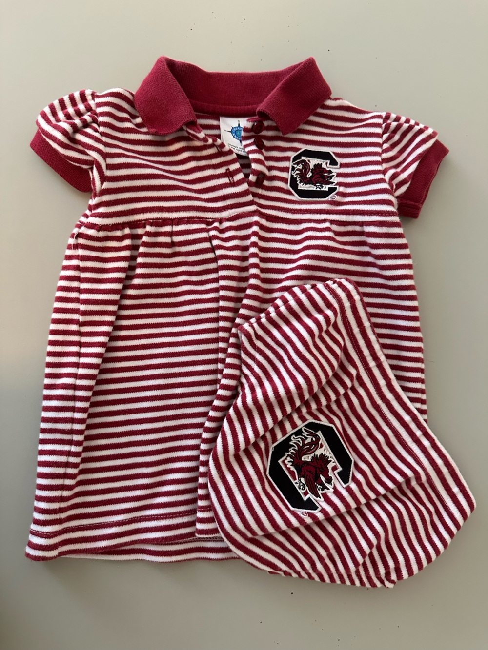 Gamecock University of South Carolina Baby Girl Dress w/ diaper cover